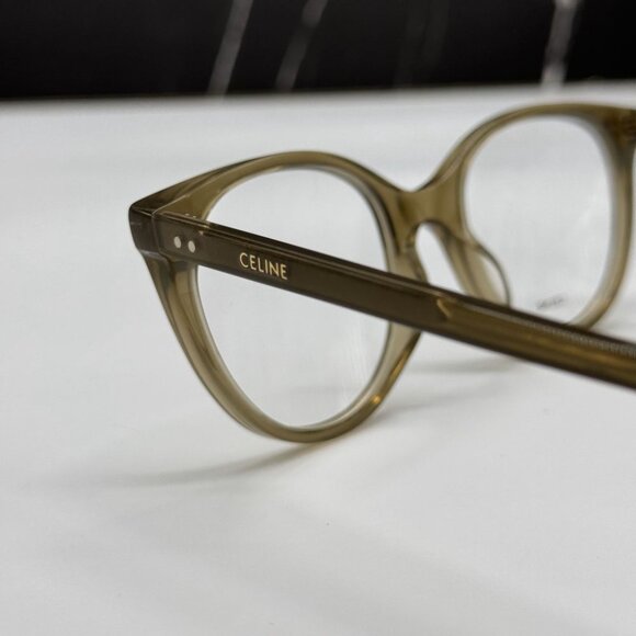 NEW CL50068I 093 CELINE WOMEN CAT EYE EYEGLASSES  KHAKI EYEWEAR CELINE - Picture 8 of 11